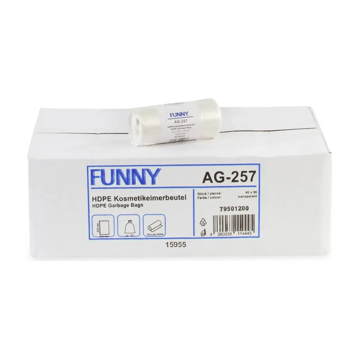 Funny HDPE Kosmetikeimerbeutel natur - 2.000 Stück – Funny – Müllbeutel