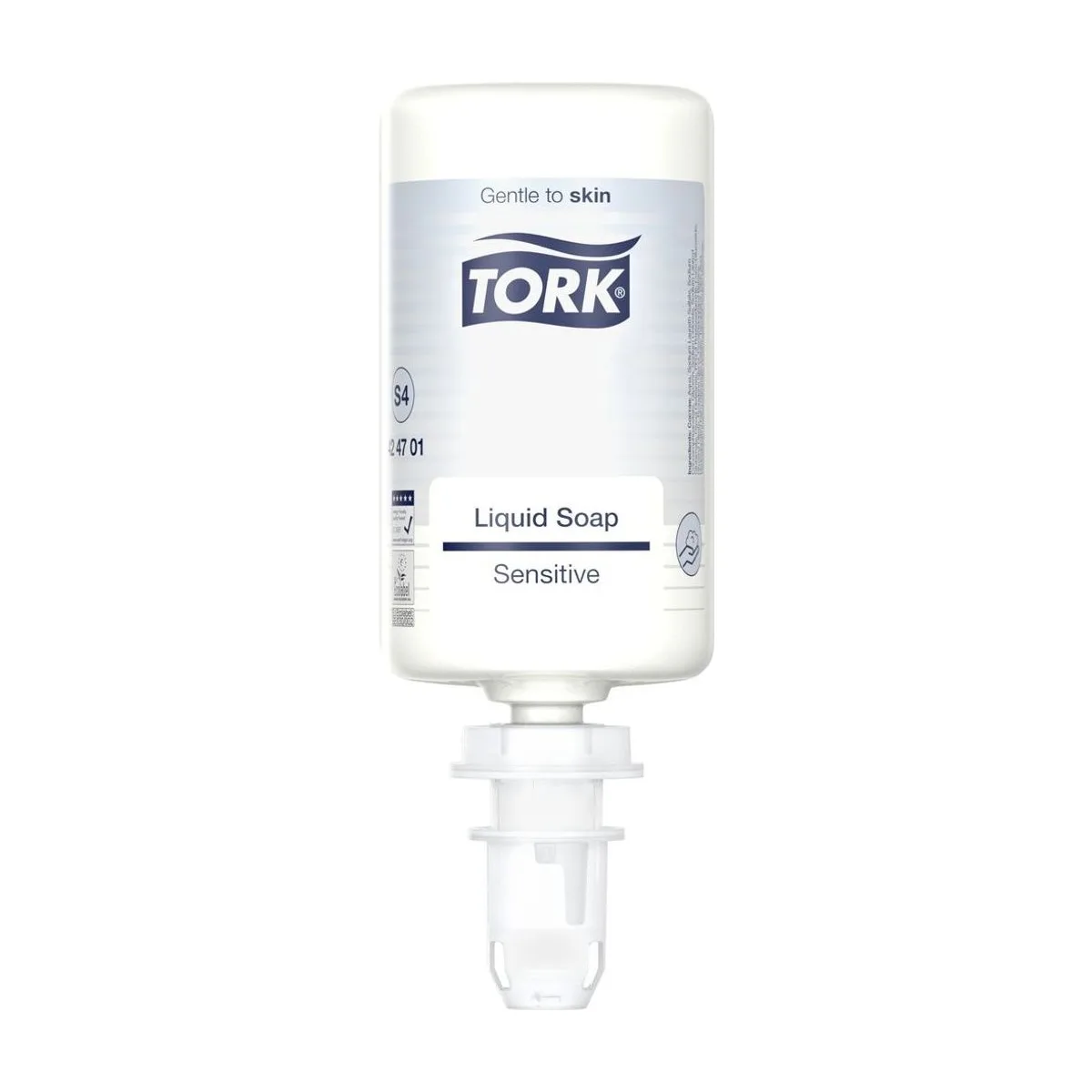 Tork Sensitive Hand Flüssigseife S4 – 6 × 1 Liter – Weiß