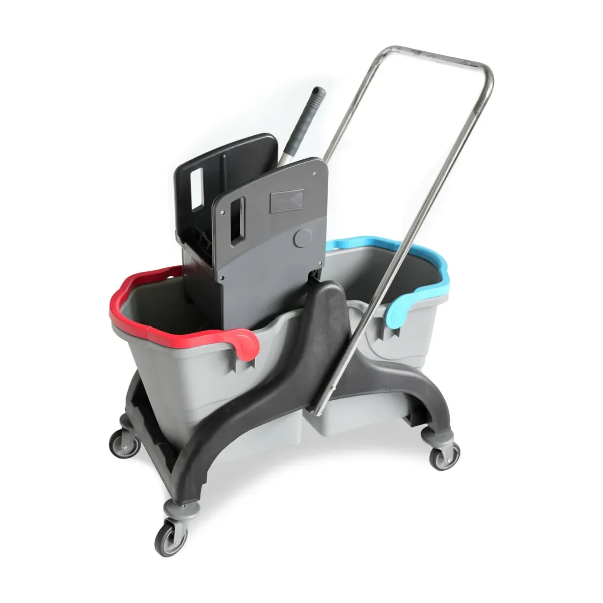 SemyTop Doppelfahrwagen, Eimer 2x25 Liter - Black Edition – SemyTop – Reinigungszubehör