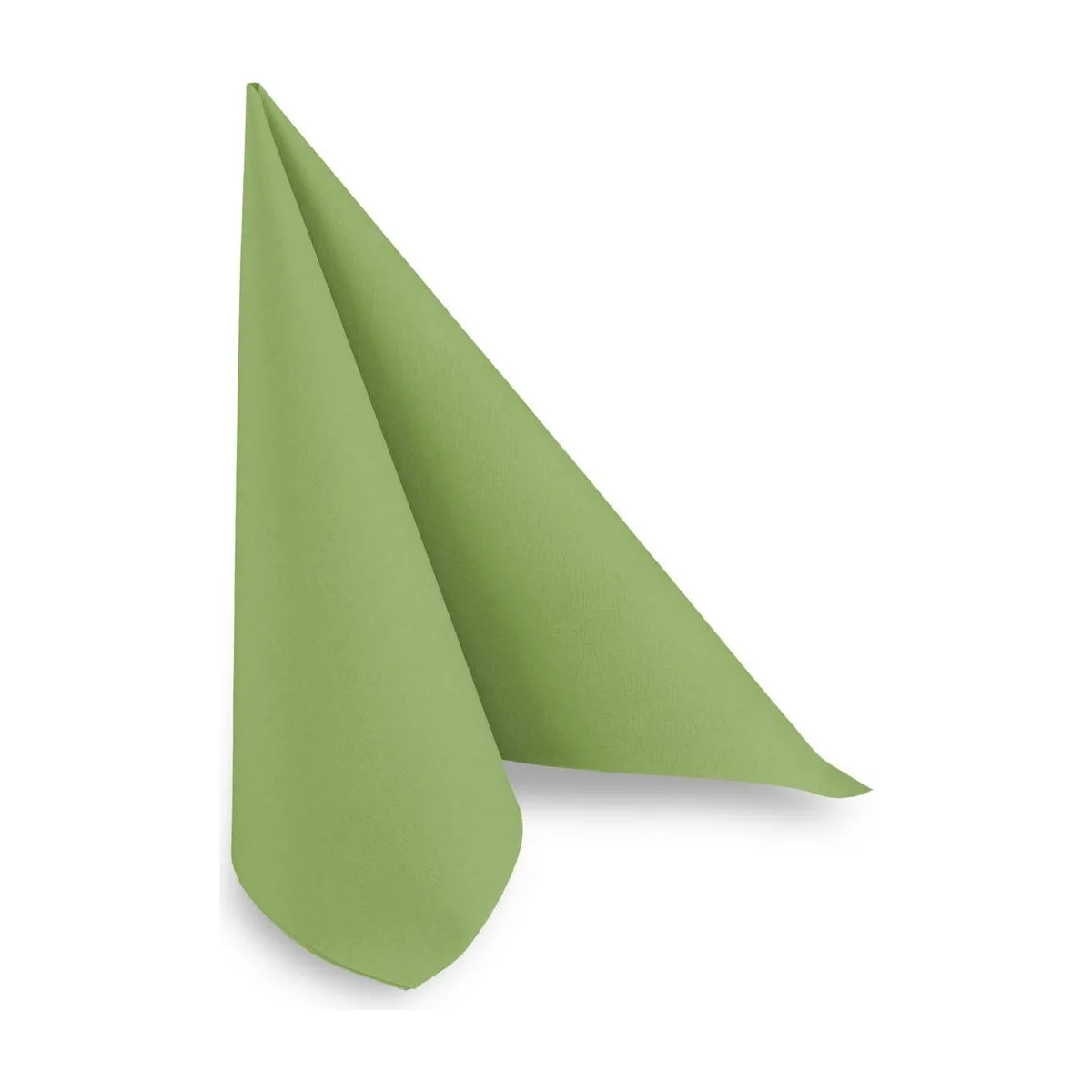 Airlaid Servietten, blattgrün, 40x40cm, 800 Stück – QUICKY – Servietten farbig