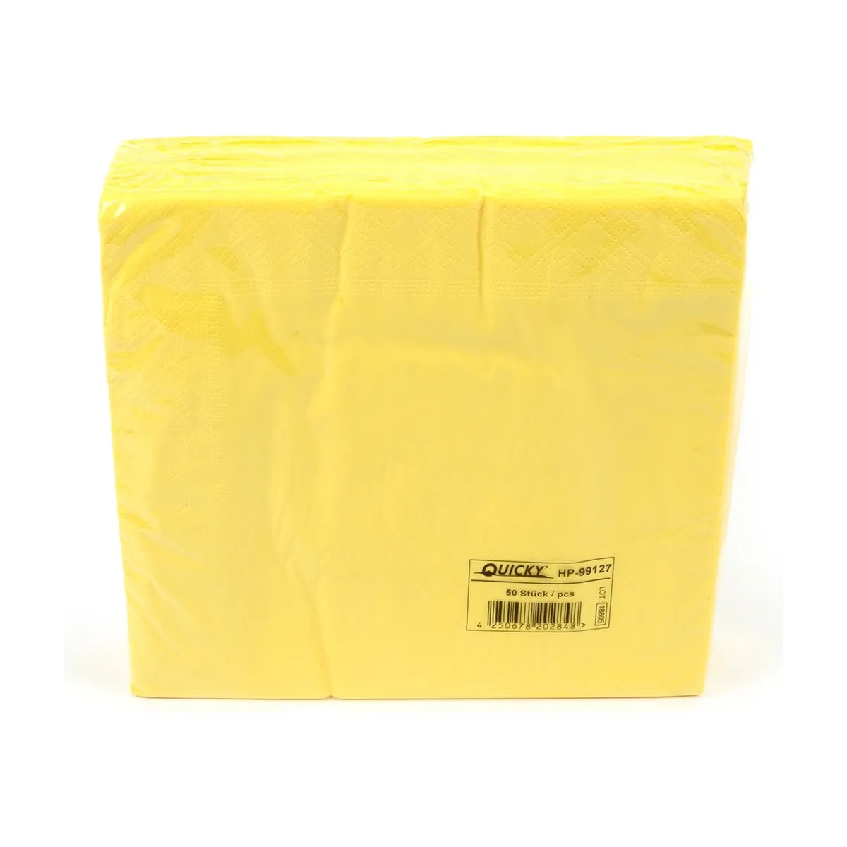Quicky Farbige Tafelserviette, 1/4 Falz, 40 x 40 cm, gelb – QUICKY – Servietten farbig