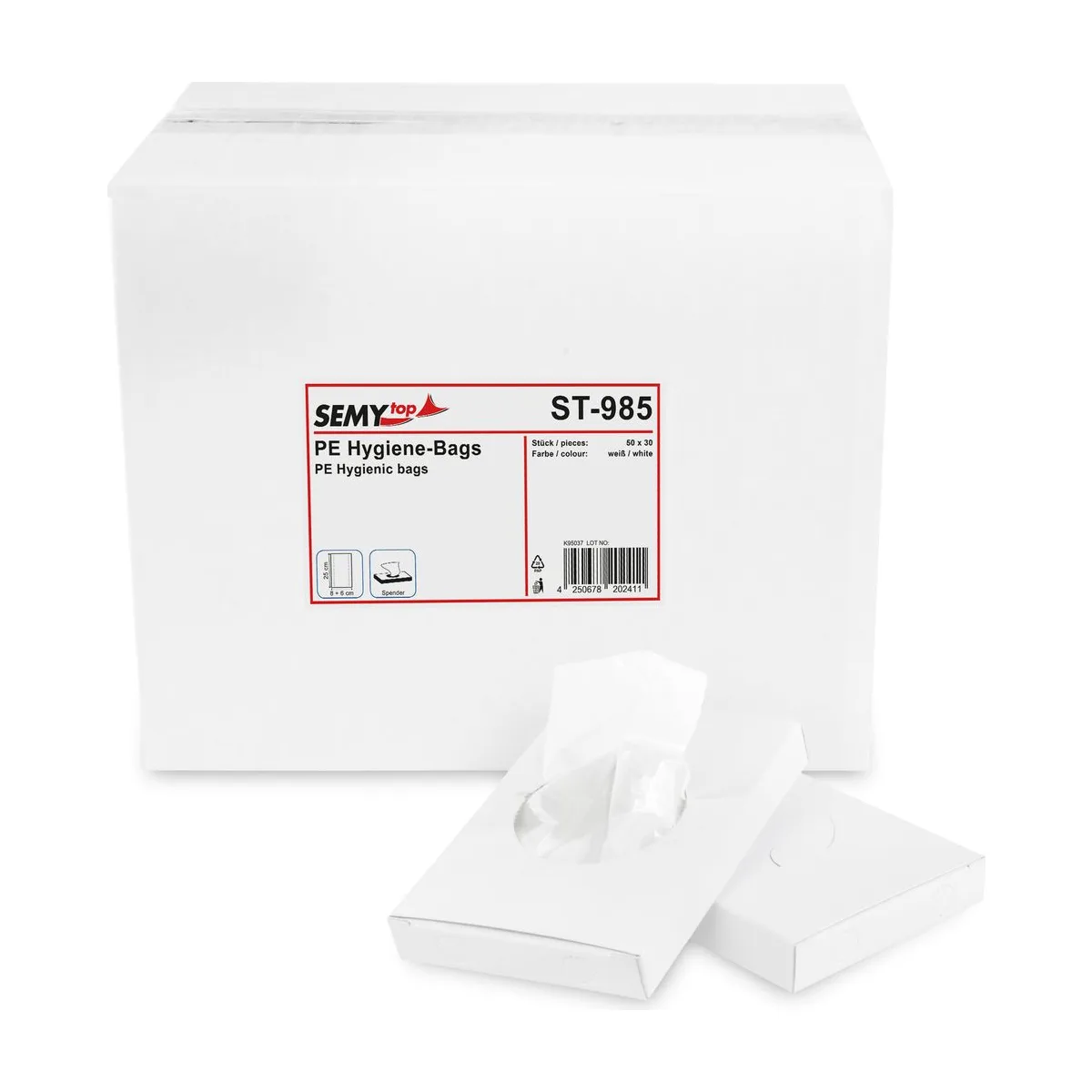 SemyTop PE Hygiene-Bags, 50 Boxen – SemyTop – Hygienebeutel