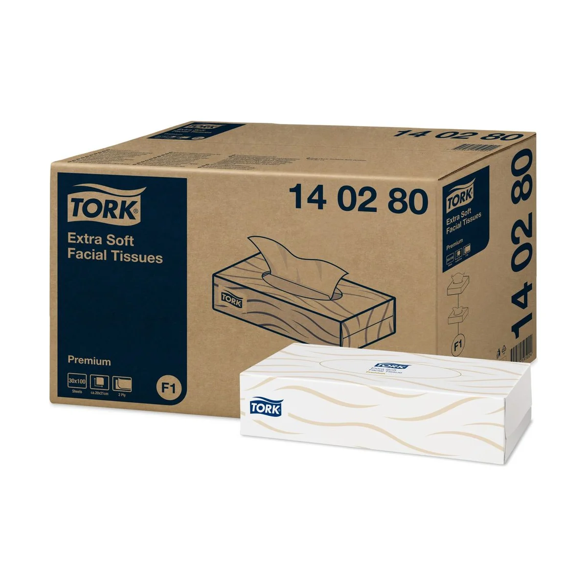 Tork weiche Kosmetiktücher Weiß F1 – Karton à 30 Boxen – Tork – Kosmetiktücher