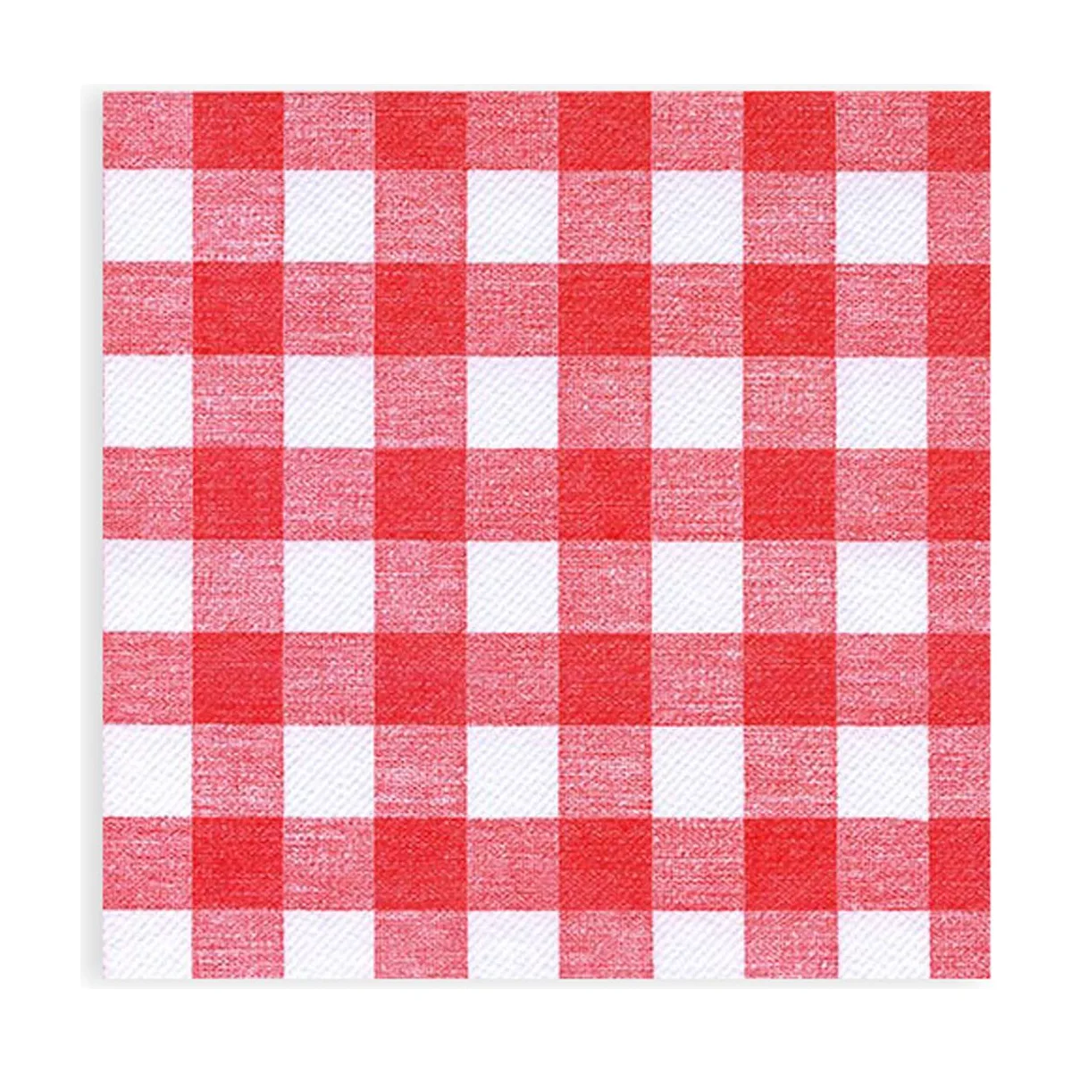 Airlaid Motivserviette, kariert rot, 40x40cm, 800 Stück – SemyTop – Motivservietten