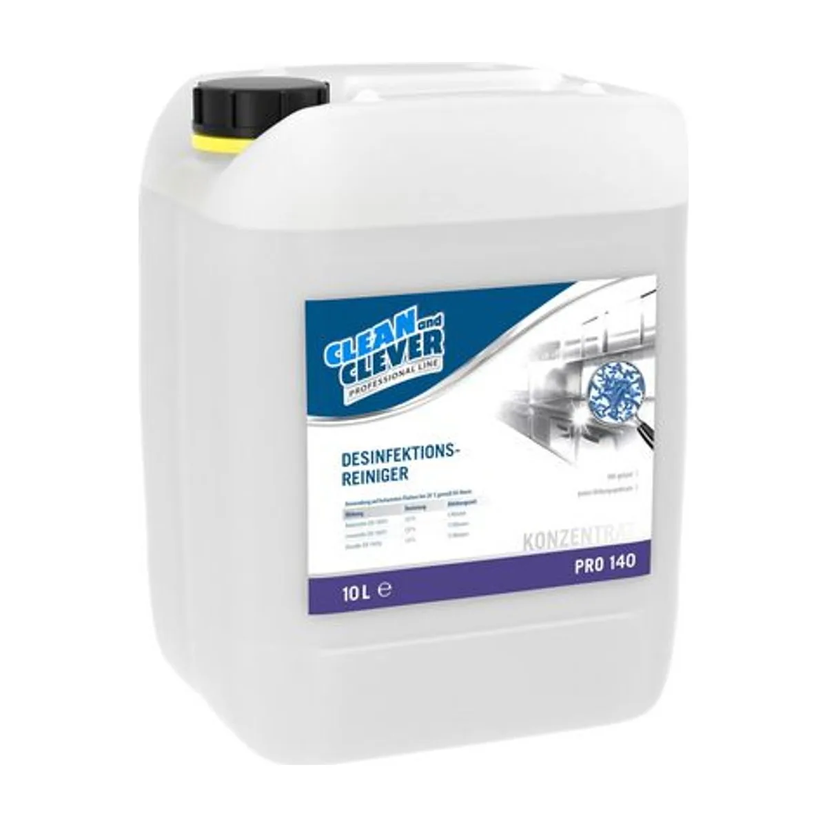 PRO140 Desinfektionsreiniger, 10 l – CLEAN and CLEVER PROFESSIONAL – Flächendesinfektion