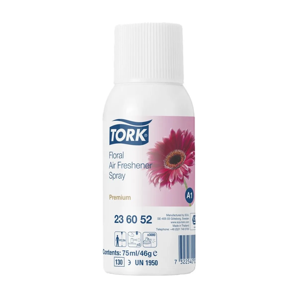Tork Lufterfrischer Spray mit Blütenduft A1 – 75 ml – Transparent