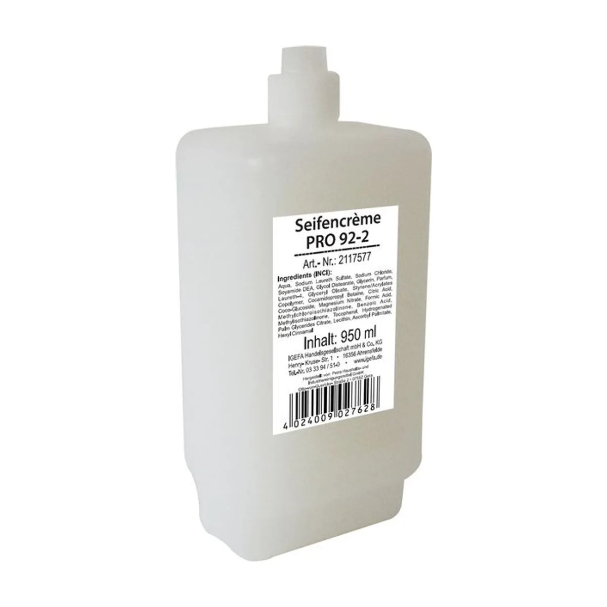PRO92-2 Seifencreme classic, 6 x 950 ml – CLEAN and CLEVER PROFESSIONAL – Flüssigseife