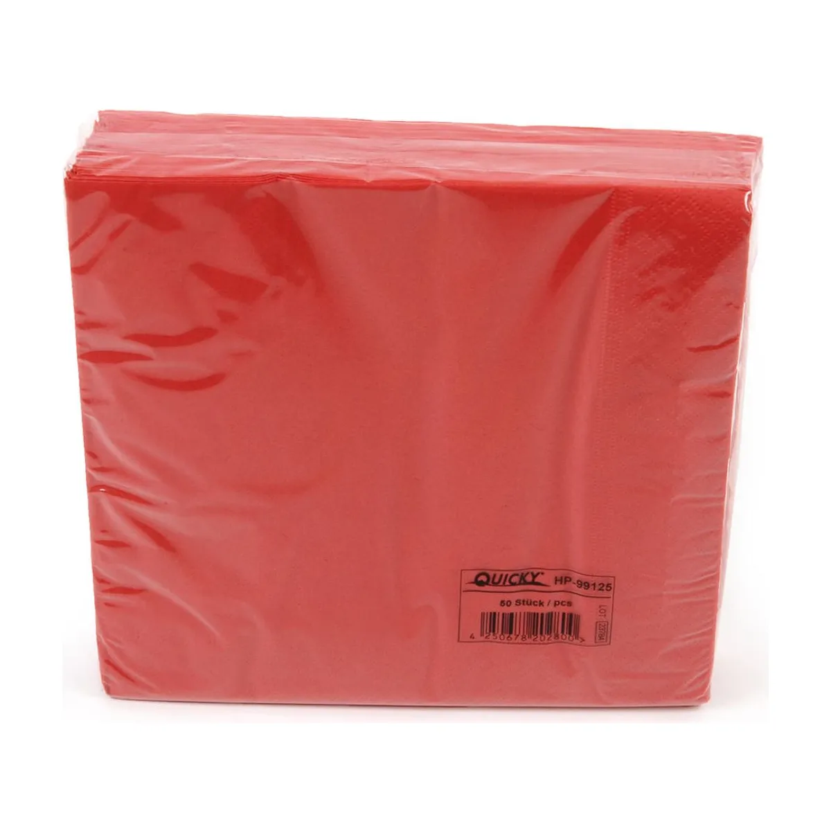 Quicky Farbige Tafelserviette, 1/4 Falz, 40 x 40 cm, rot – QUICKY – Servietten farbig