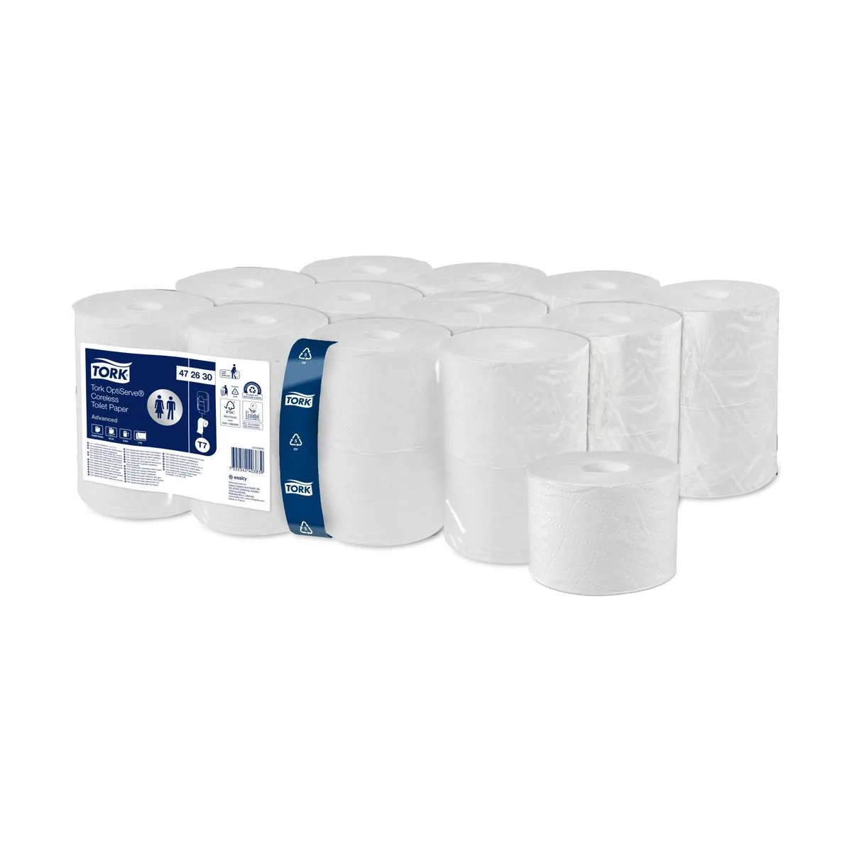 Tork OptiServe Hülsenloses Toilettenpapier Weiß T7 – Karton à 24 Rollen – Tork – Hülsenloses Toilettenpapier