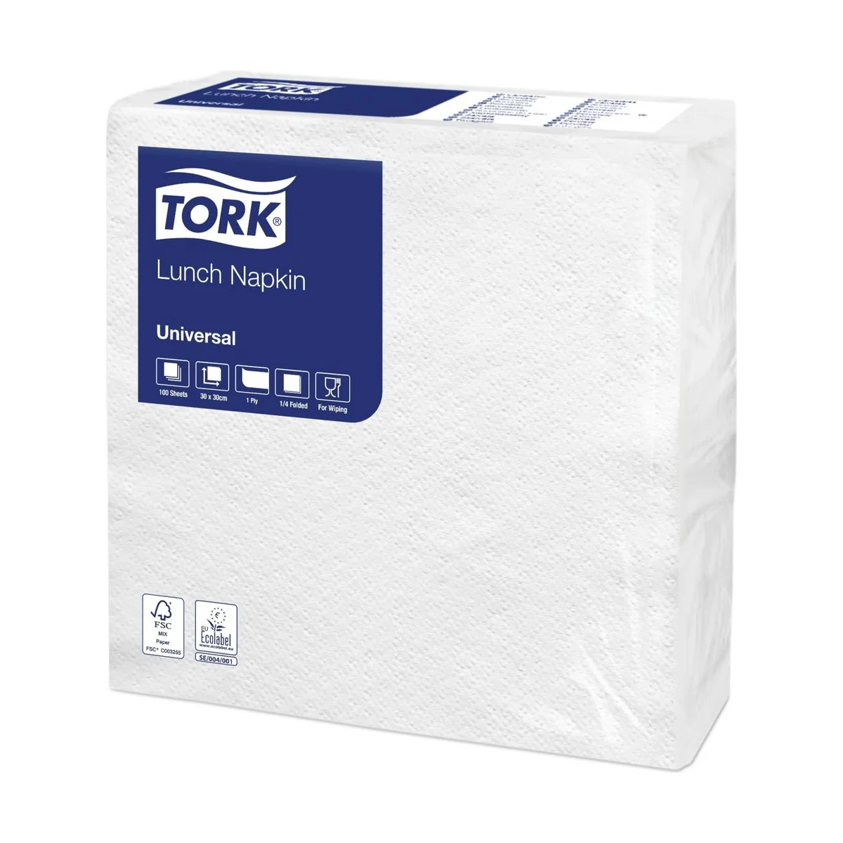 Tork Lunchserviette Weiß 1-lagig – Karton à 28 Packungen – Tork – Lunchservietten