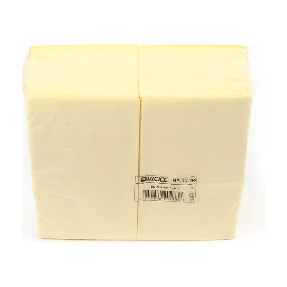 Quicky Farbige Tafelserviette 33 x 33 cm, champagner, 2lg – QUICKY – Servietten farbig