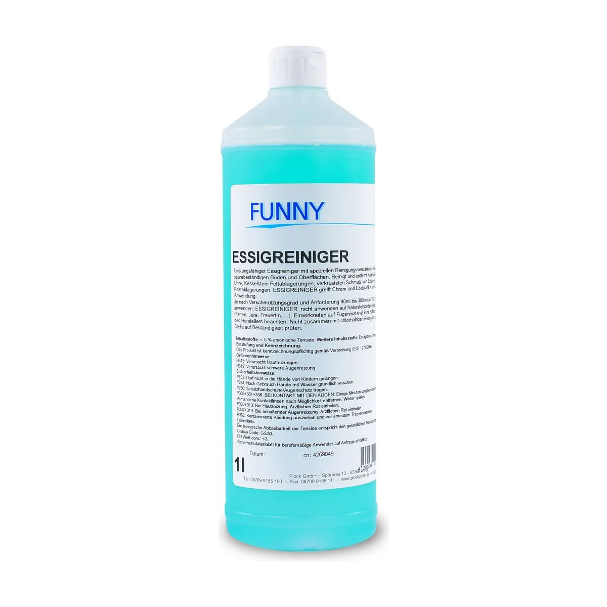 Funny Essigreiniger, phosphatfrei, 1 Liter Flaschen – FUNNY – Allzweckreiniger