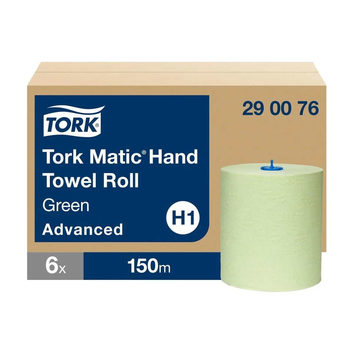 Tork Matic Papierhandtuchrollen Grün H1, 2-lagig – 6 Rollen à 150 m