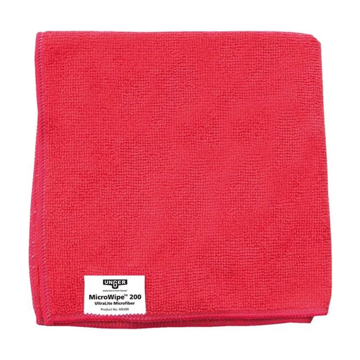 UNGER Microwipe 200 rot – 40x40cm Microfasertuch – UNGER – Glas- & Mikrofasertücher