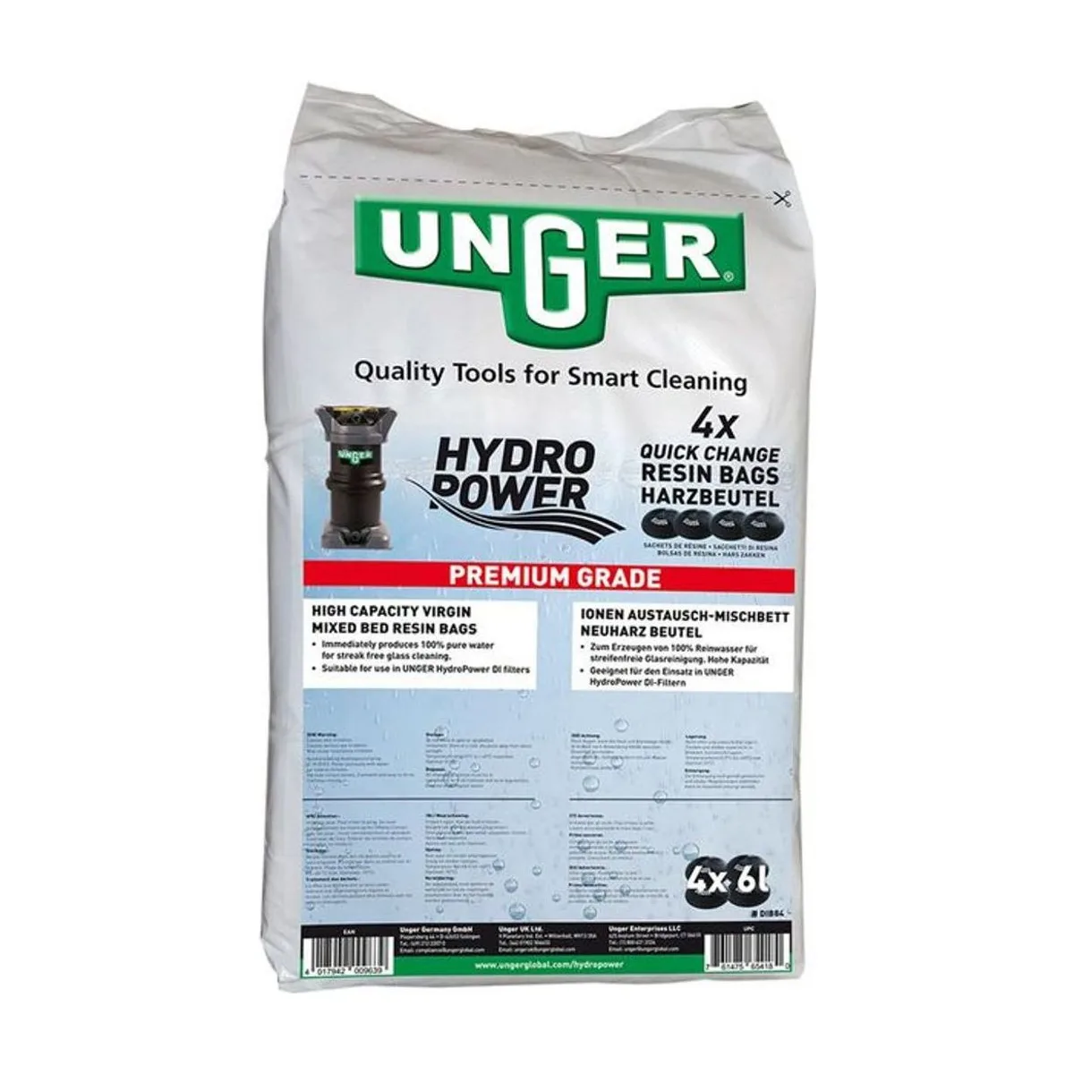 UNGER HiFlo nLite QuickChange – Harzbeutel 24l (4x6l) – UNGER – Reinwasser-Systeme