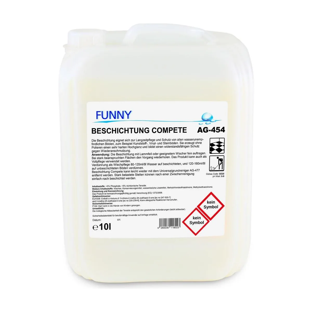 Funny Beschichtung Compete, Langzeitpflege, 10 Liter – FUNNY – Bodenreiniger