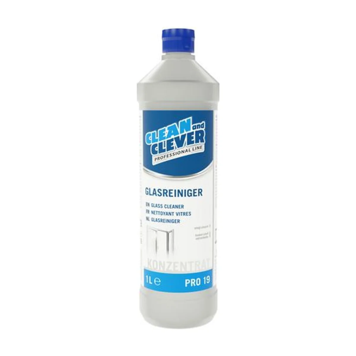 PRO19 Glasreiniger, 1 l – CLEAN and CLEVER PROFESSIONAL – Glas- & Oberflächenreiniger