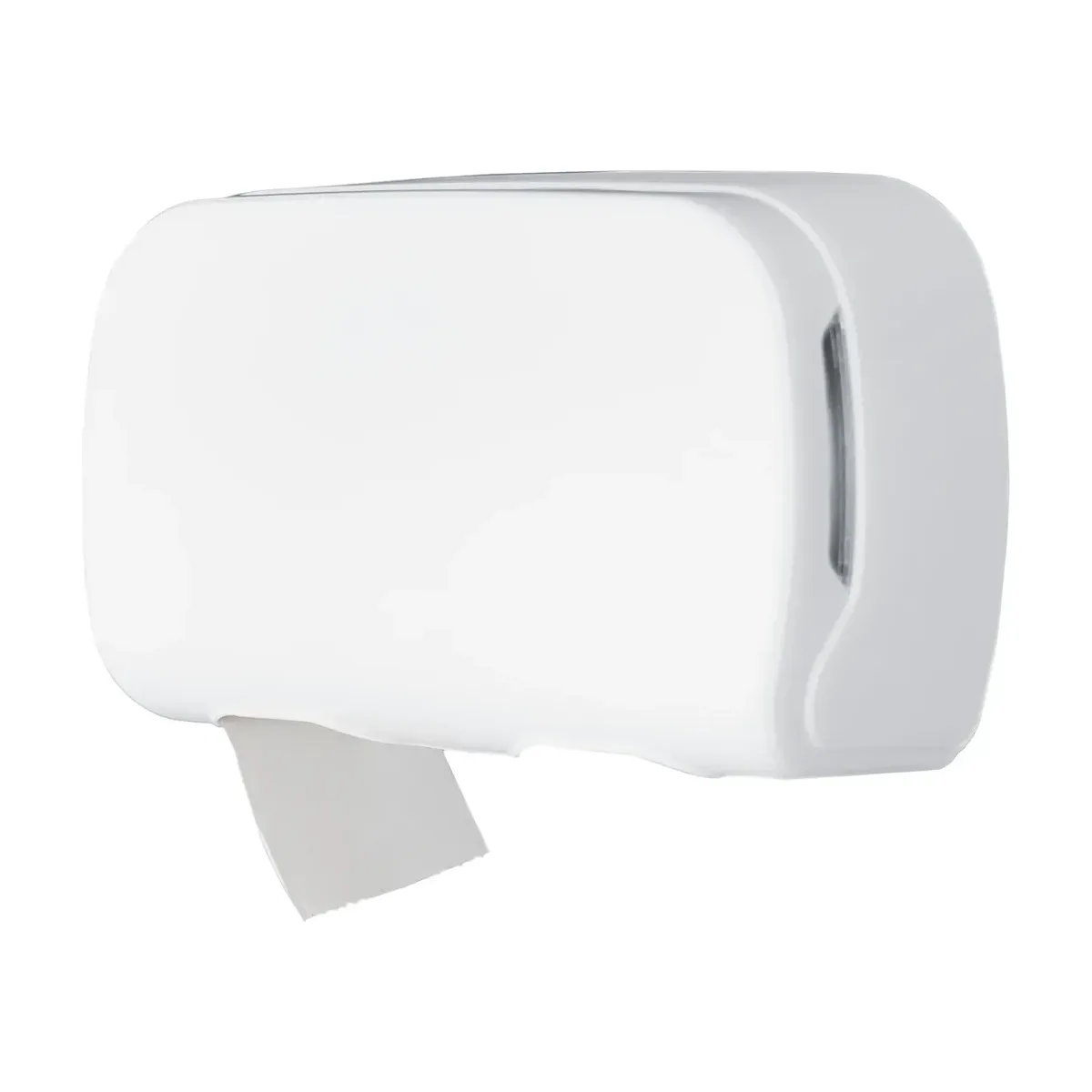 Toilettenpapierspender für 2 kernlose Rollen bis 13,5 cm, weiß matt – SemyTop – Toilettenpapierspender