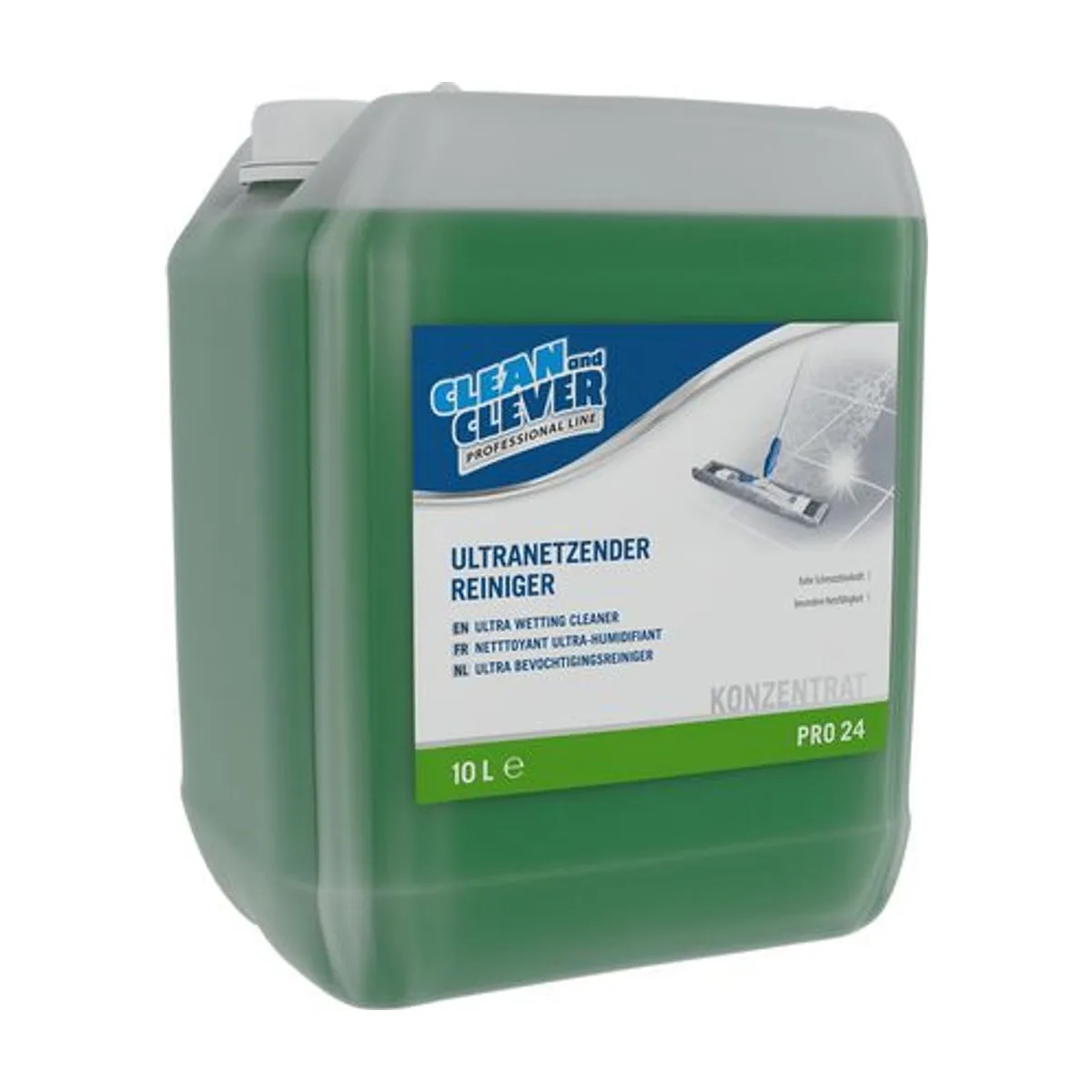 PRO24 Ultranetzender Reiniger, 10 l – CLEAN and CLEVER PROFESSIONAL – Bodenreiniger
