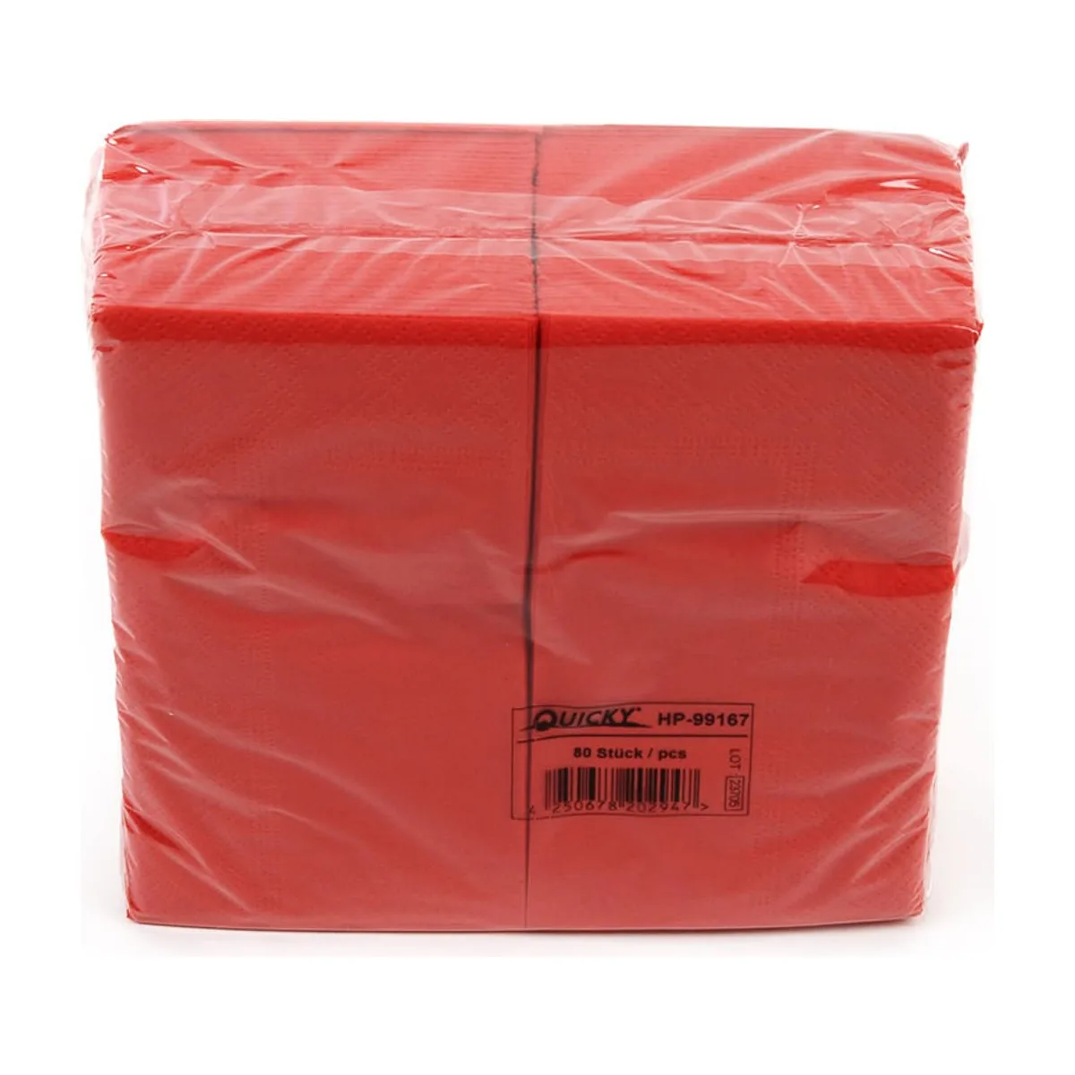Quicky Farbige Tafelserviette 33 x 33 cm, rot – QUICKY – Servietten farbig