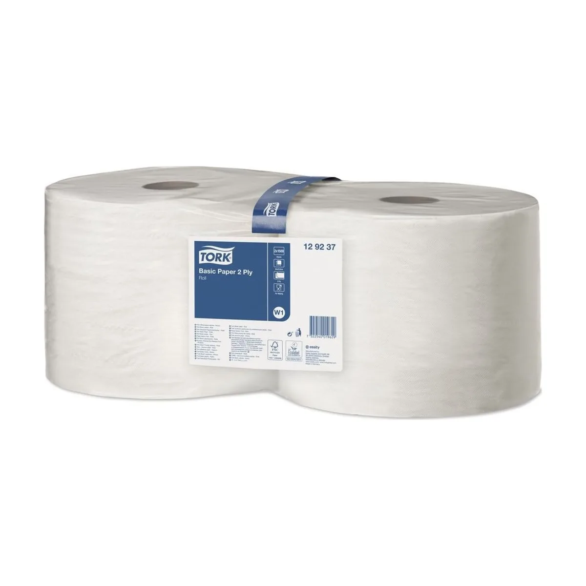 Tork Standard-Papierwischtücher Rolle Weiß W1 – Karton à 1 Rollen