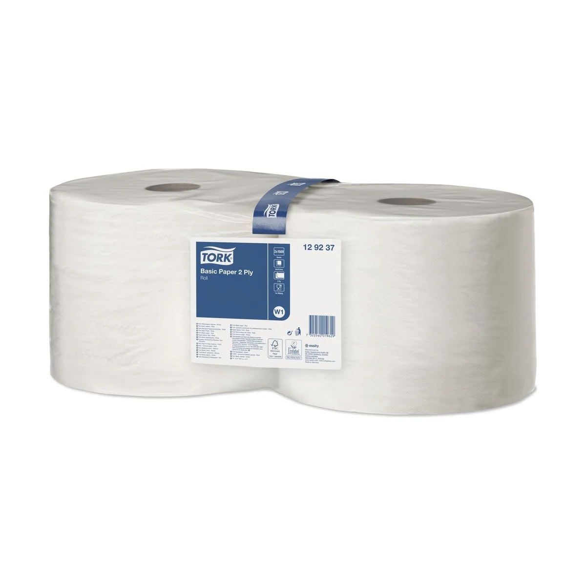 Tork Standard-Papierwischtücher Rolle Weiß W1 – Karton à 1 Rollen – Tork – Putzrollen