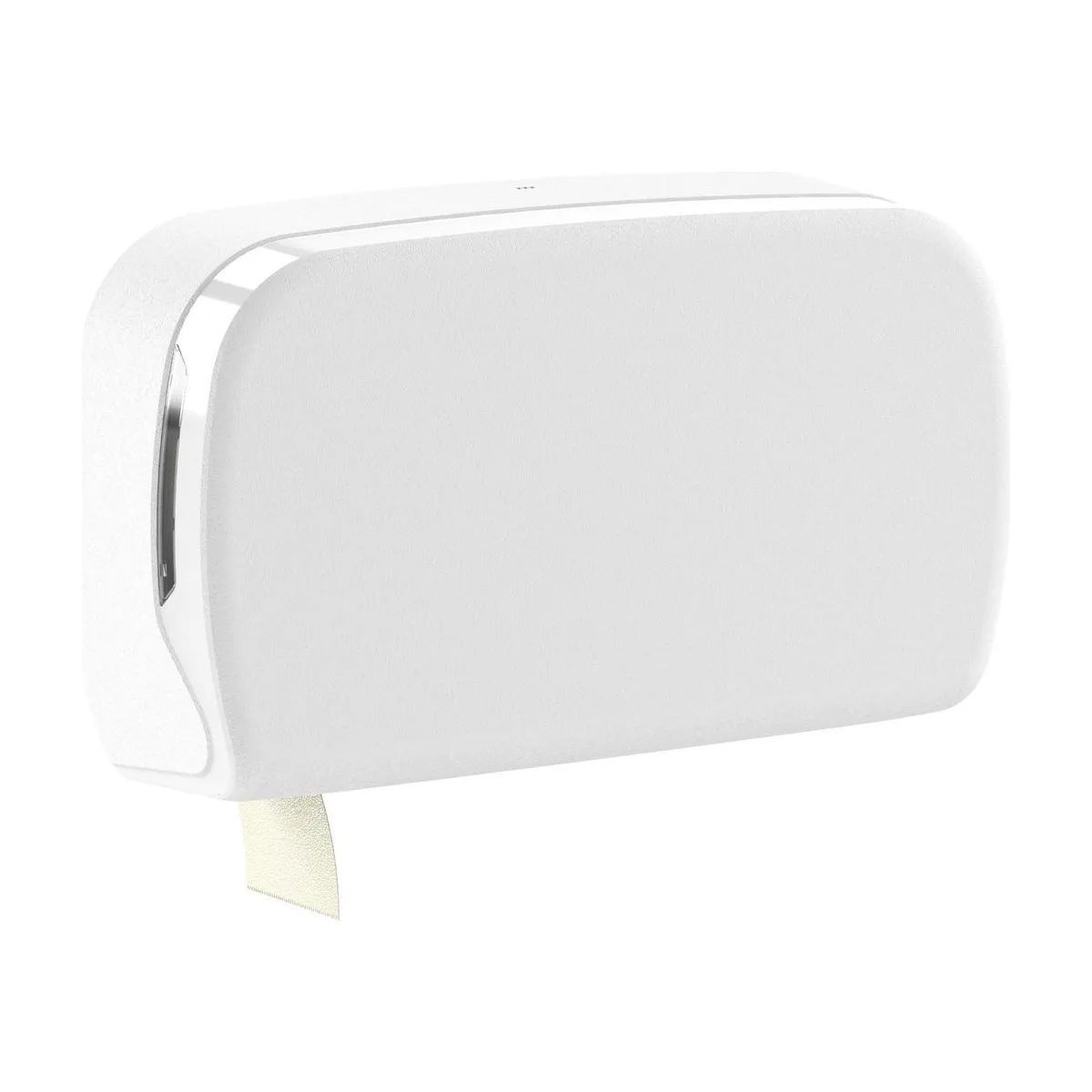 Maxi Jumbo Toilettenpapierspender, für 2 Rollen, weiß matt, für Rollen bis Ø23 cm – SemyTop – Toilettenpapierspender