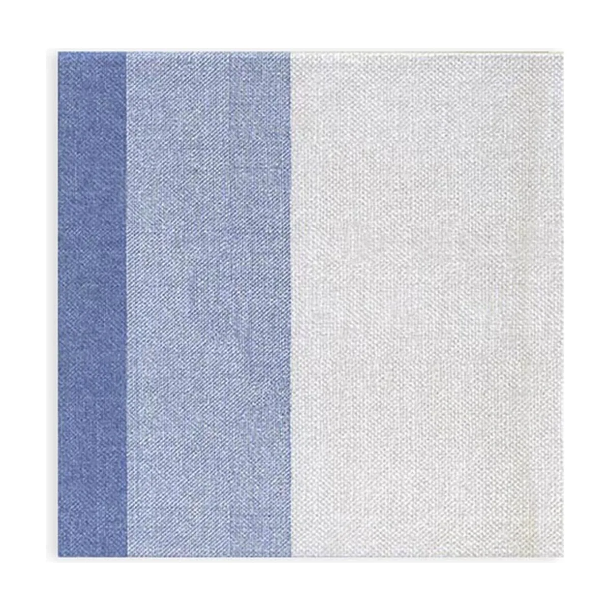 Airlaid Motivserviette, gestreift beige/blau, 44x44cm, 800 Stück – SemyTop – Motivservietten