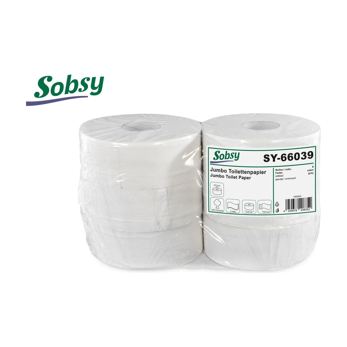 Sobsy Jumbo-Toilettenpapier 2-lg rec. natur – Sobsy – Jumbo-Toilettenpapier