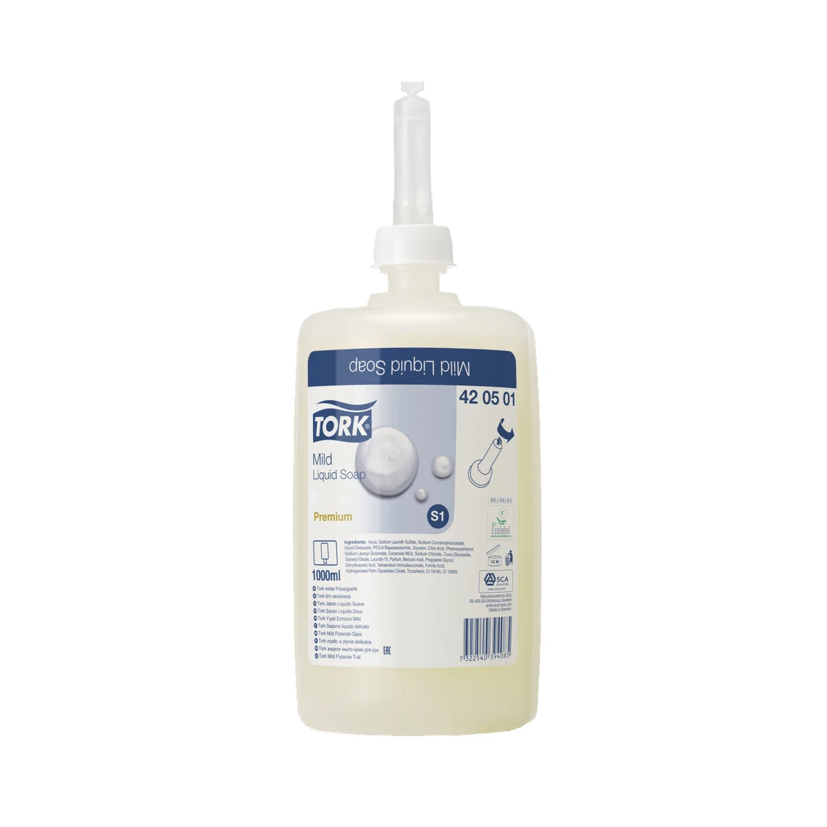 Tork milde Flüssigseife S1 – 1 Liter (Karton à 6 Flaschen) – Tork – Flüssigseife