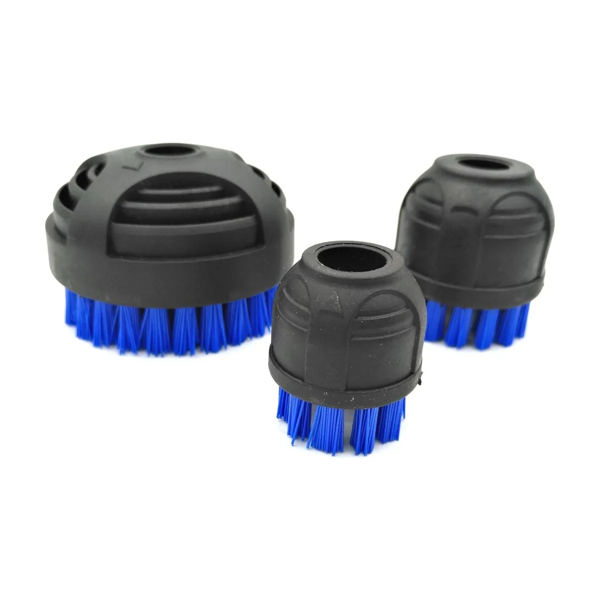 Blaues Kit: 3 Rundbürsten Polyester D28/40/65 + Tuch – Ghibli & Wirbel – Maschinenzubehör