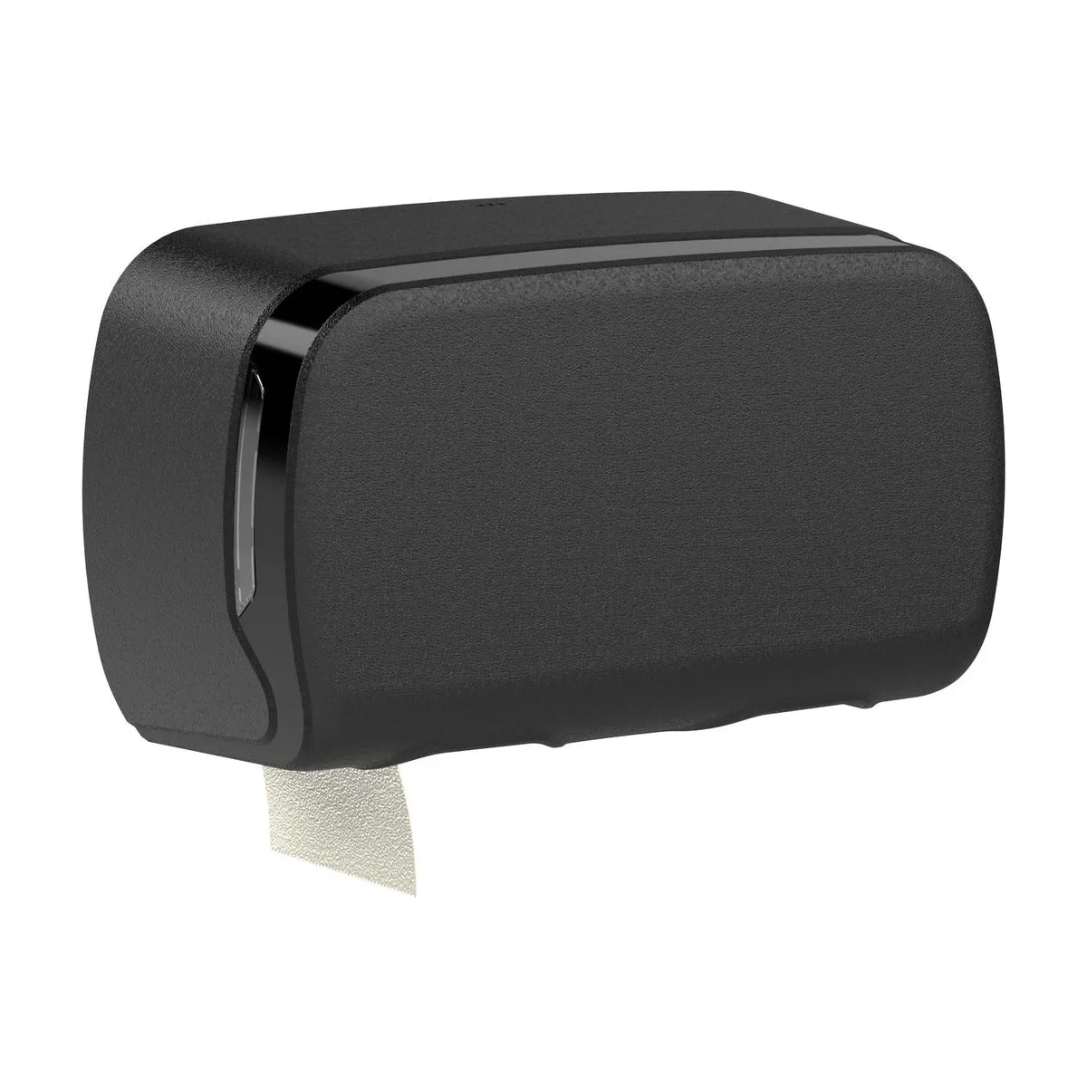 Toilettenpapierspender, für 2 Rollen, schwarz matt – SemyTop – Toilettenpapierspender