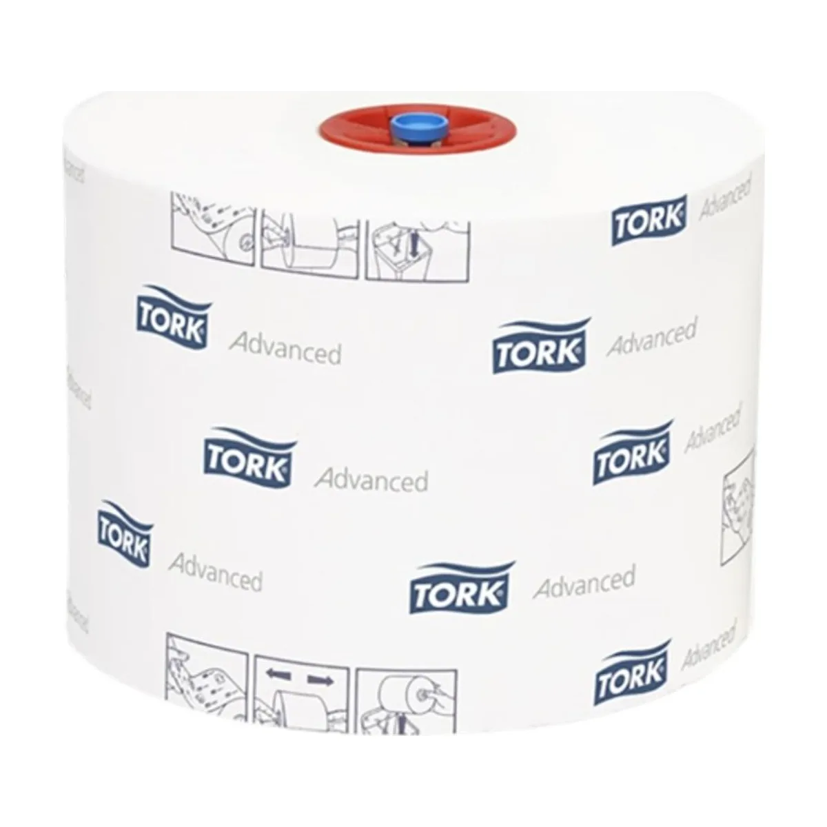 Tork Midi Toilettenpapier Weiß T6, 2-lagig – 27 Rollen à 100 m