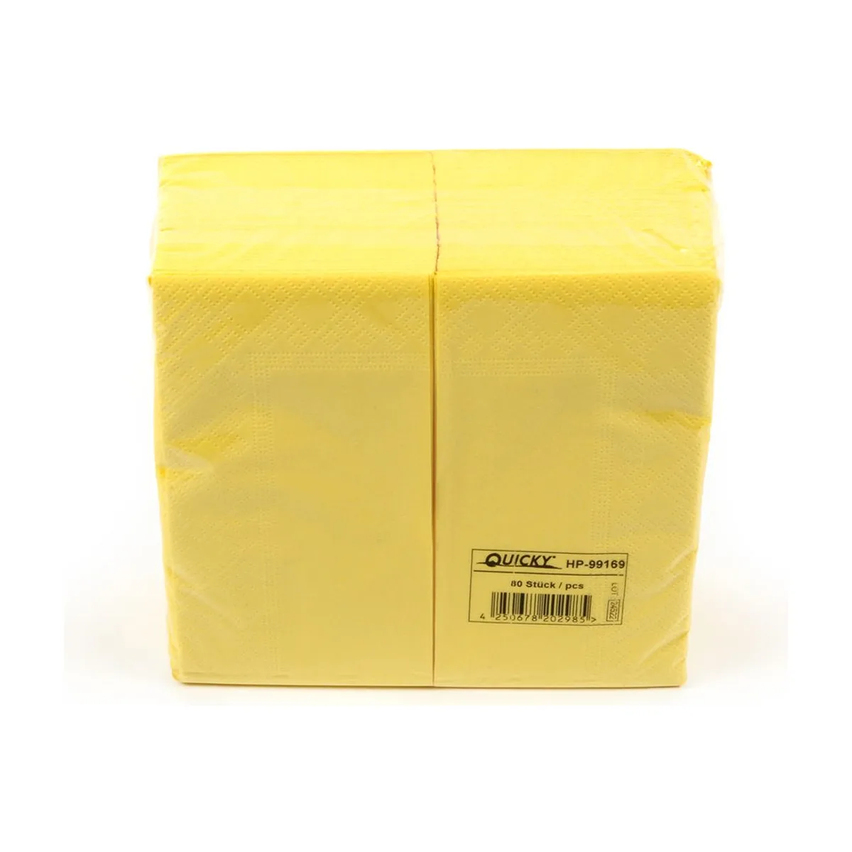 Quicky Farbige Tafelserviette 33 x 33 cm, gelb – QUICKY – Servietten farbig