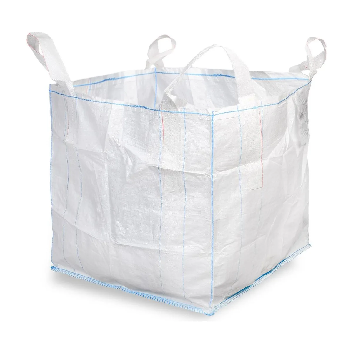 PP Big Bag, weiß, 90x90x90cm, SWL 1500kg – SemyTop – Big Bags