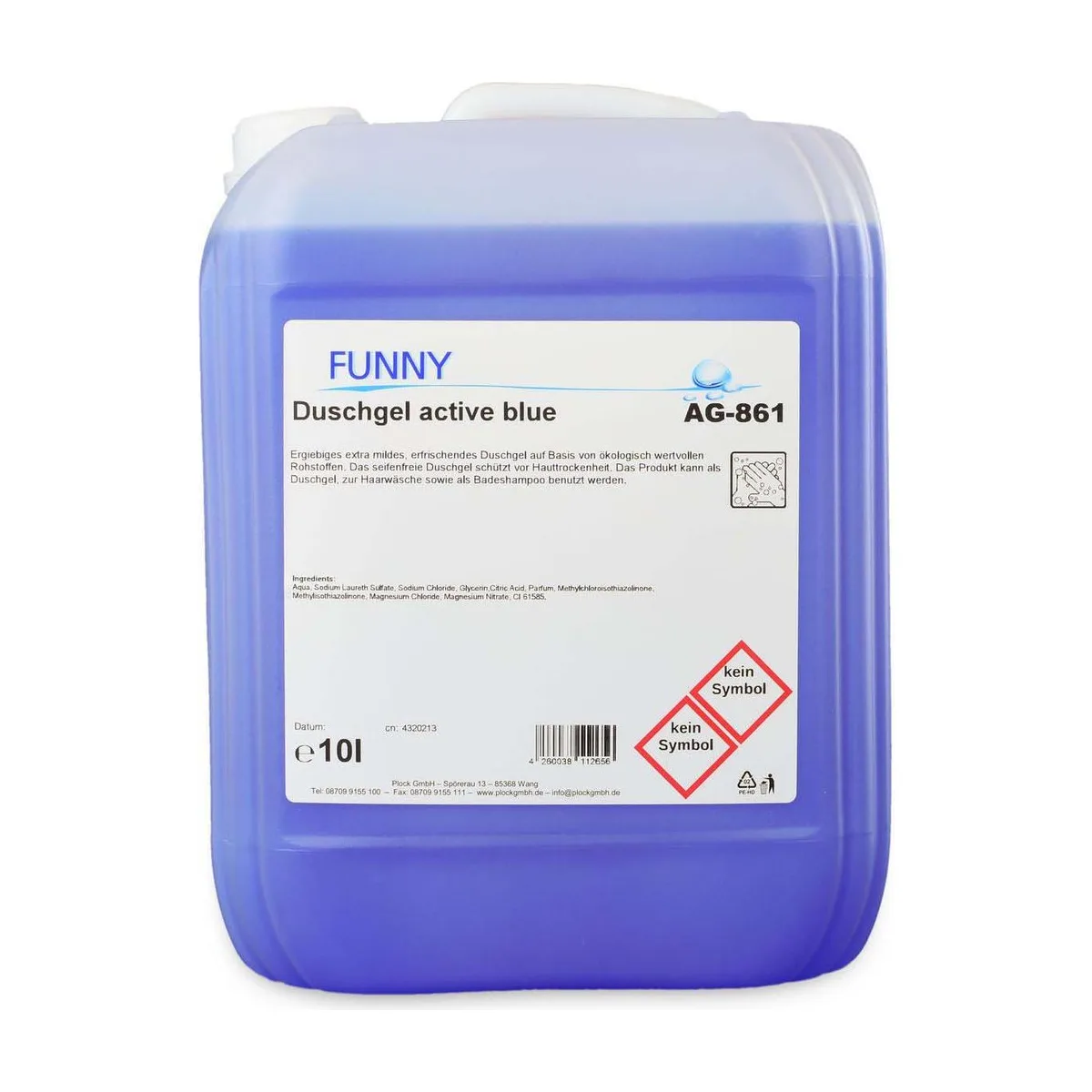 Funny Duschgel, 10 l, active blue ohne Parabene – FUNNY – Flüssigseife