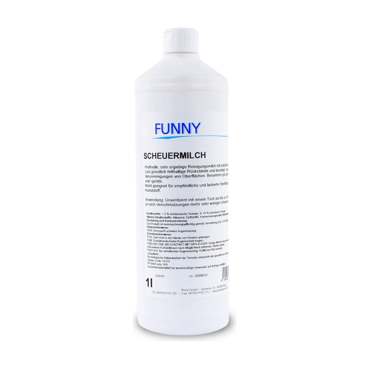 Funny Scheuermilch, fettlösend, 1 Liter Flaschen – FUNNY – Küche & Geschirr