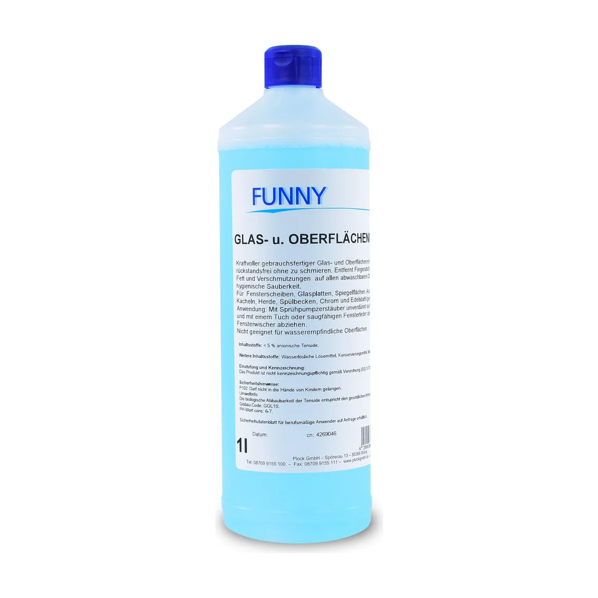 Funny Glas- und Oberflächenreiniger, 1 Liter – FUNNY – Glasreiniger