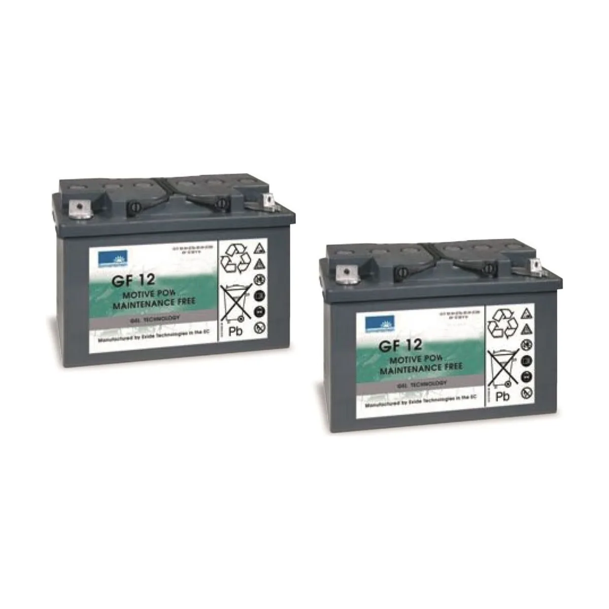 Batteriesatz (2 St.) 12 V 50 Ah Gel – Ghibli & Wirbel – Maschinenzubehör
