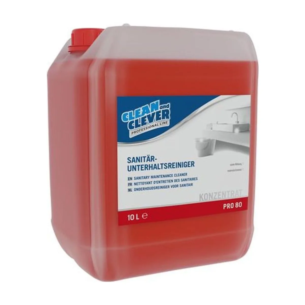 PRO80 Sanitärreiniger, 10 l – CLEAN and CLEVER PROFESSIONAL – Sanitärreiniger