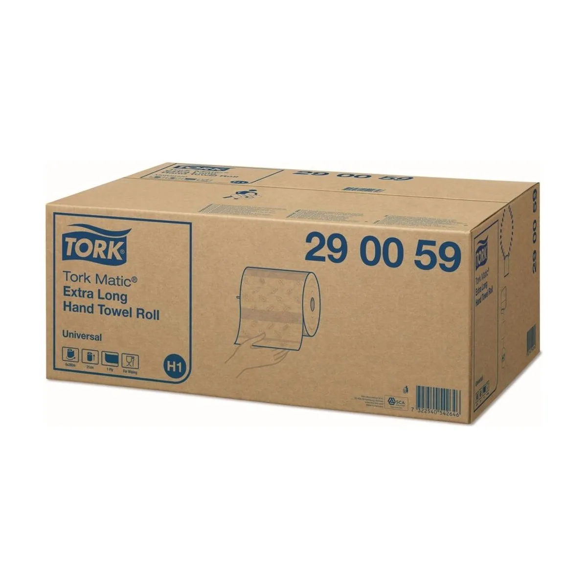 Tork Matic extra-lange Papierhandtuchrollen Weiß H1, 1-lagig – 6 Rollen à 280 m