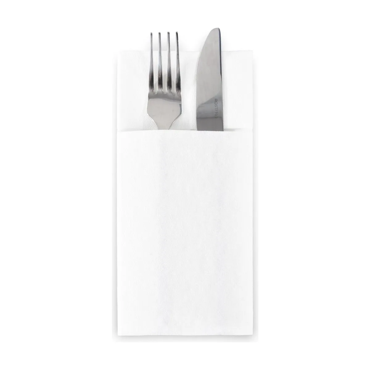 SemyTop Airlaid Bestecktaschen, 39 x 40 cm, weiß, 1/8-Falz, 1.000 Stück – SemyTop – Servietten weiß