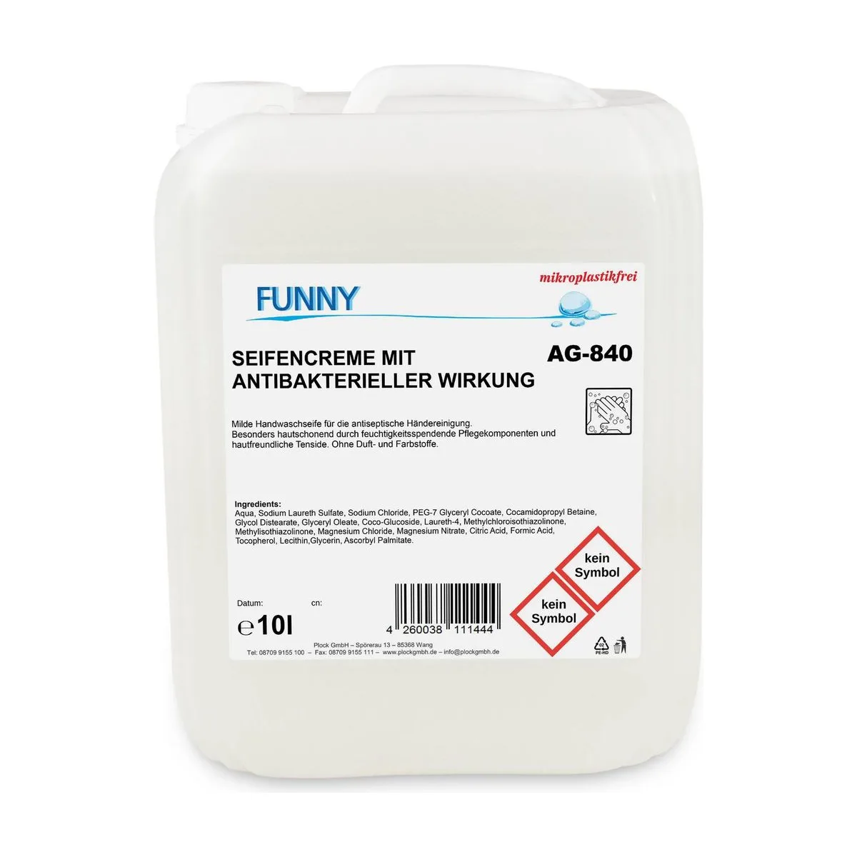 Funny Flüssigseife ohne Duft- und Farbstoffe, 10 Liter – FUNNY – Flüssigseife