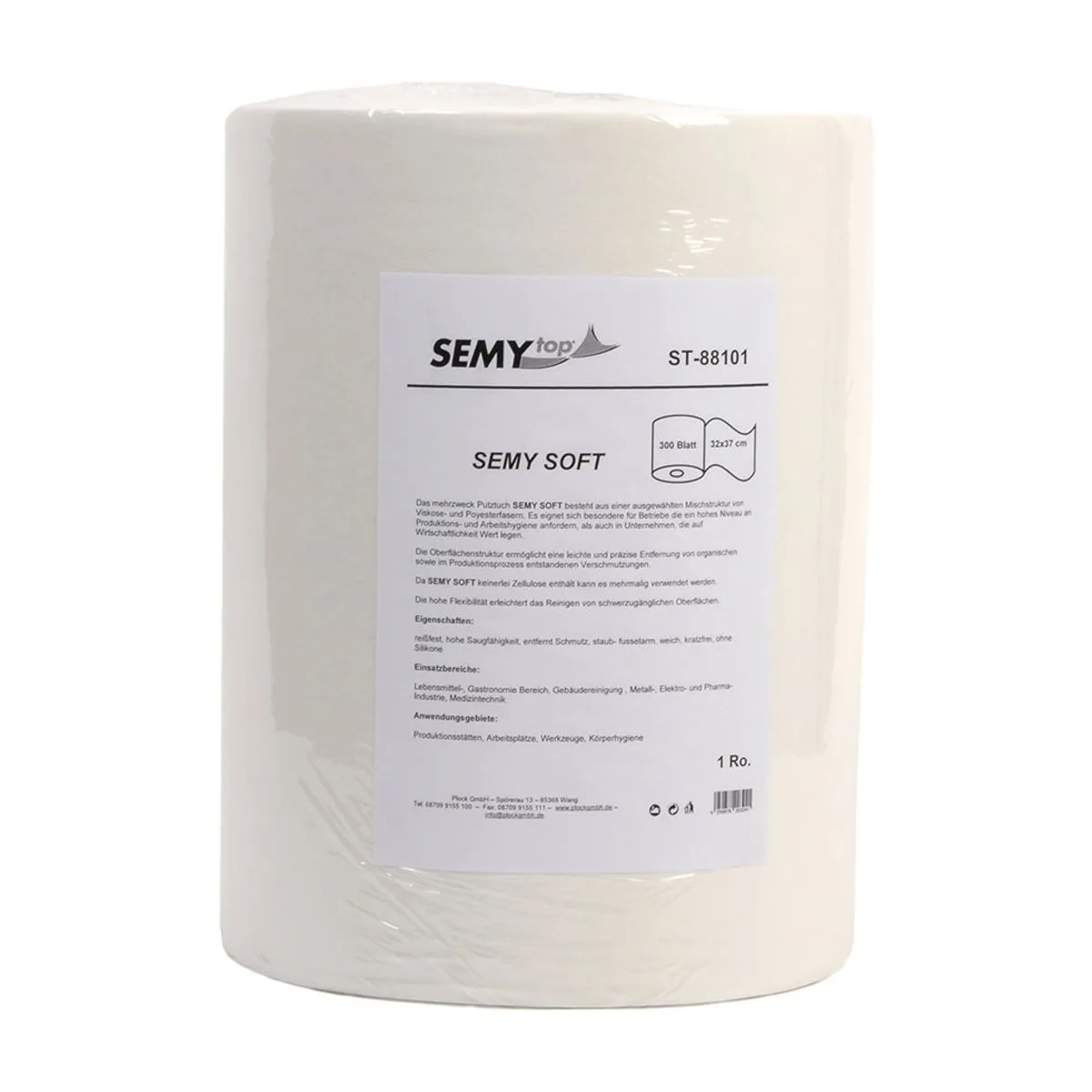 SemyTop Soft Putztuchrolle, weiß, 300 Blatt – SemyTop – Allzwecktücher