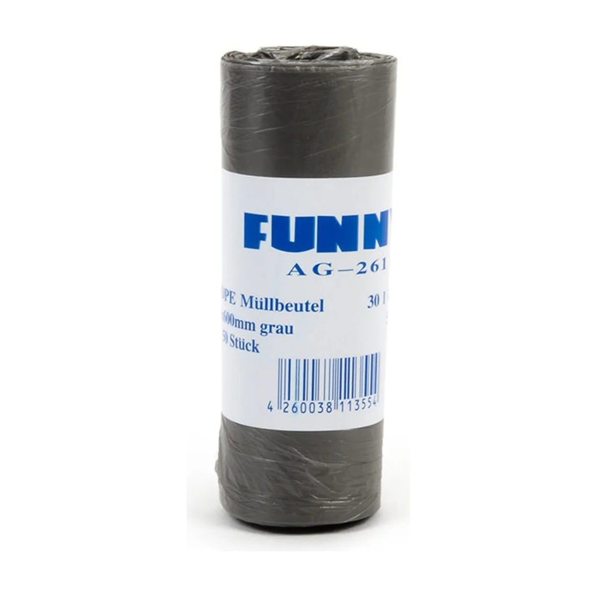 Funny Müllbeutel PE, grau, 30 Liter, 20 Rollen – FUNNY – Müllbeutel