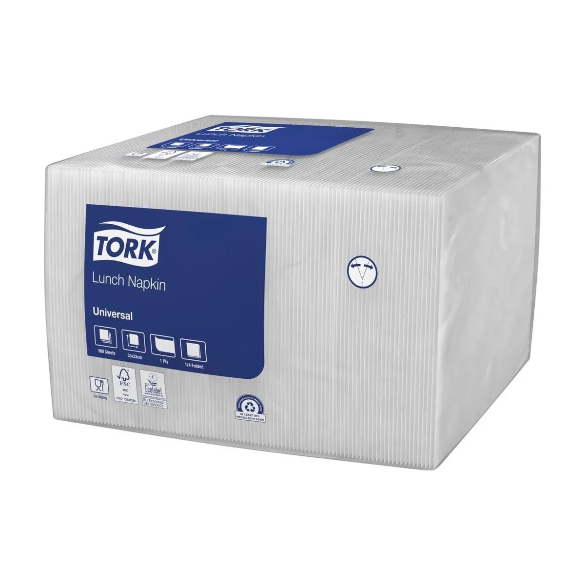 Tork Lunchserviette Weiß 1-lagig – Karton à 8 Packungen