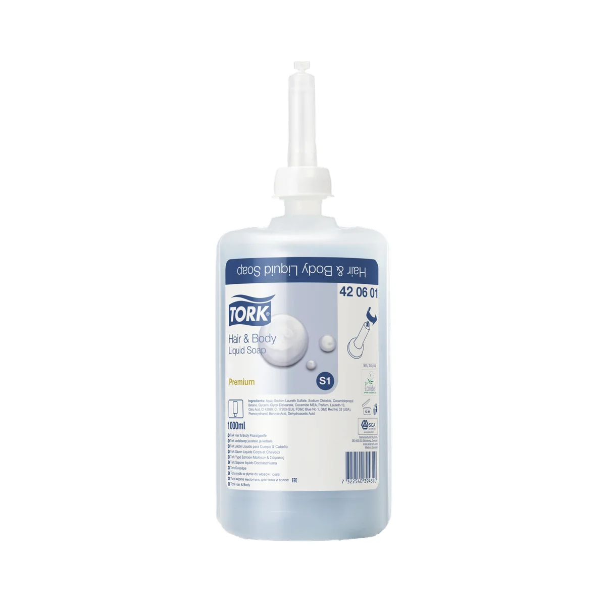 Tork Duschcreme S1 – 6 × 1 Liter – Tork – Hautpflege