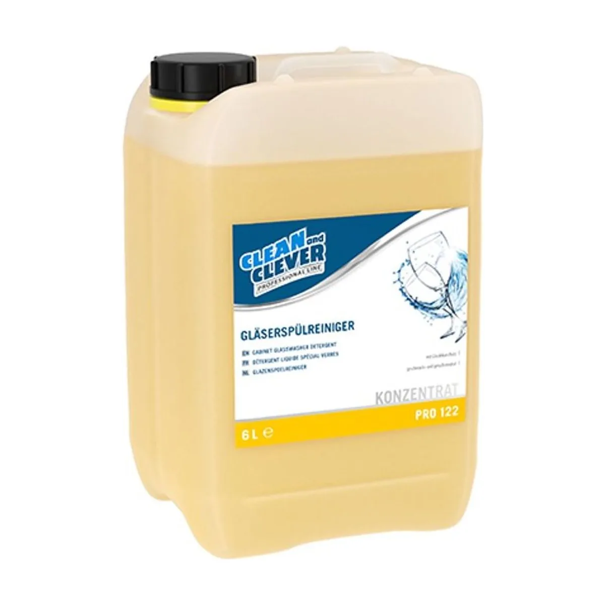 PRO122 Gläserspülreiniger, 6 l – CLEAN and CLEVER PROFESSIONAL – Maschineller Geschirrreiniger