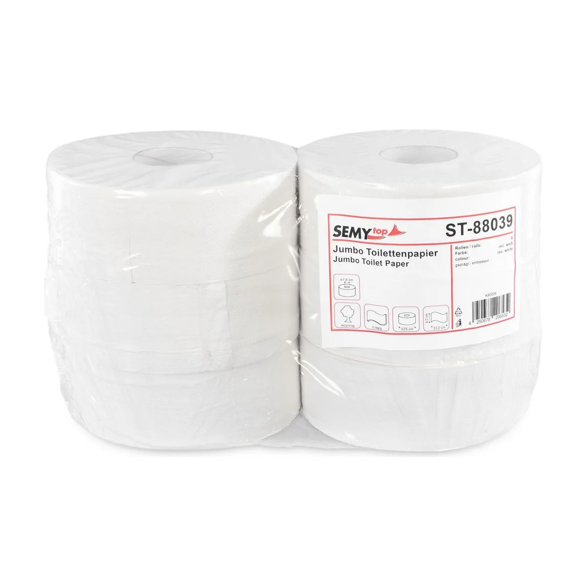 Jumbo-Toilettenpapier, 2-lagig, Recycl. – SemyTop – Jumbo-Toilettenpapier