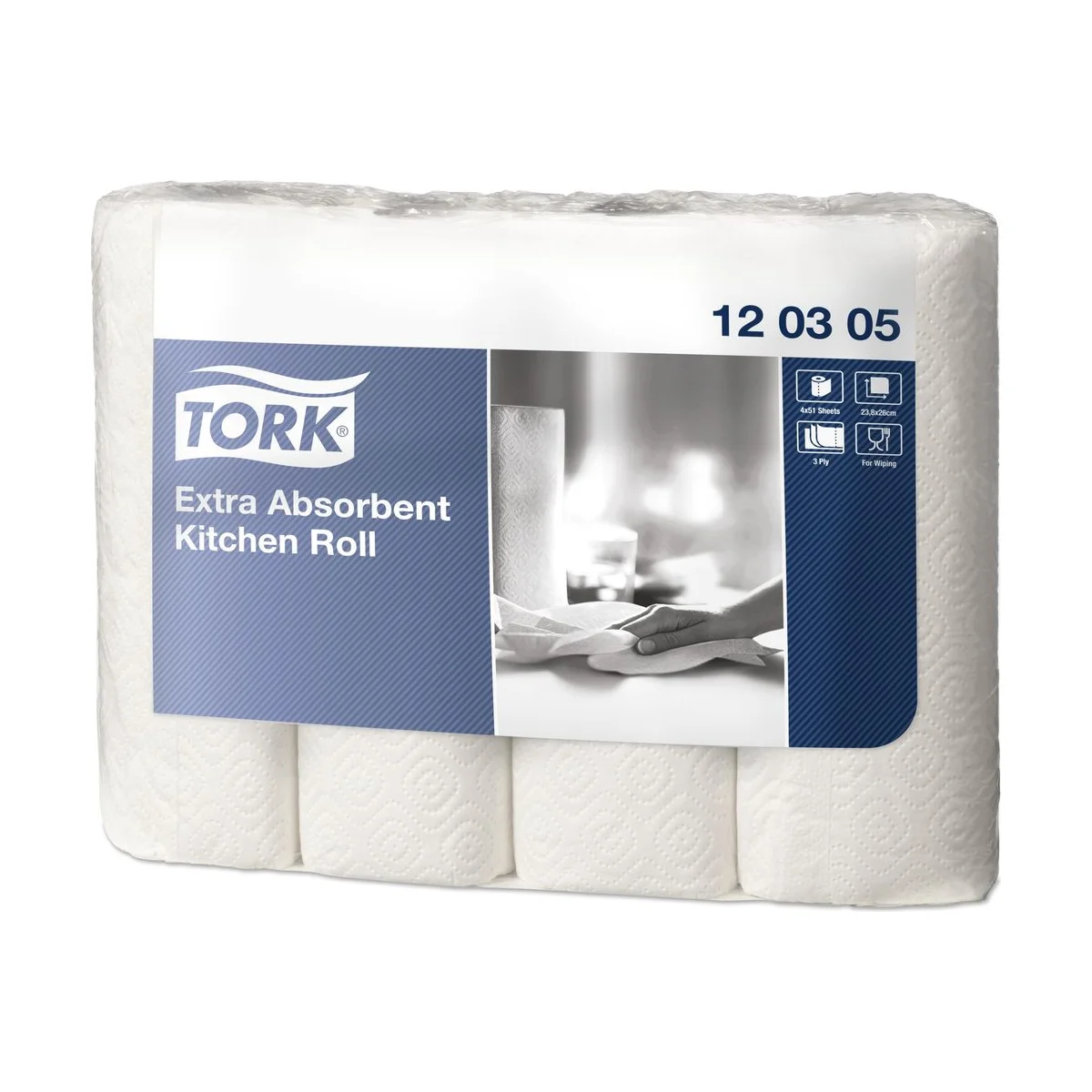 Tork Extra Saugfähige Küchenrolle Weiß – Karton à 12 Rollen – Tork – Küchenrollen